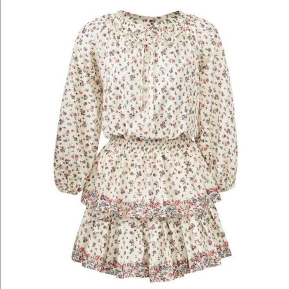 LoveShackFancy Cream Popover Dress